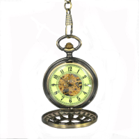 Jijia Jx008 2 Self Wind Mechanical Luminous Big Number Retro Pocket Watch