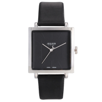 Julius 354 Leather Strap Classic Simple Square Dials Fashion Women Quartz Wrist Watch