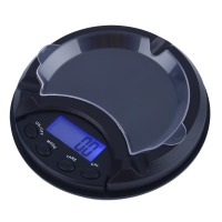 Kcasa 500g/0.1G Lcd Electronic Digital Precise Pocket Scale Ashtray Balance Pocket Jewelry Gold Diamond Weighing Carat Balance With Blue Backlight