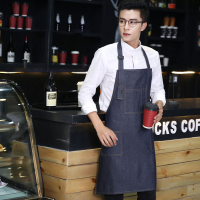 Kcasa Kc Apr01 Fashion Denim Aprons Durable String Adjustable Machine Washable Easy Care Pinafore