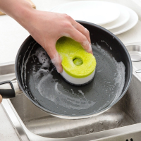 Kcasa Kc Cs072 Dish Washing Cleaning Sponge Cleaning Brush Scrubber With Sucker Holder Kitchen Tools