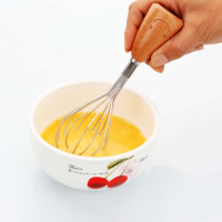 Kcasa Kc Ew032 Smile Wooden Handle Whisk Egg Beater Mixer Stirrer Blender Kitchen Cooking Tools