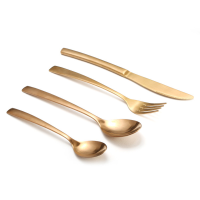 Kcasa Kc Fl90 Stainless Steel Rosy Gold Flatware Dinnerware Cutlery Fork Knife Spoon Tableware Set