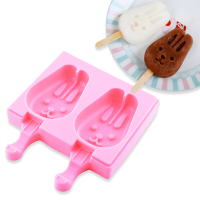 Kcasa Kc Im02 Double Rabbit Silicone Ice Cream Popsicle Molds With Lid Reusable Mold Diy Tools