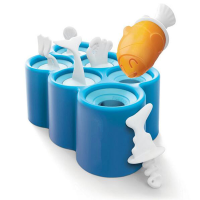 Kcasa Kc It06 Diy Silicone 6 Cavity Fish Shape Ice Cream Mold Ice Pop Stick Maker Kitchen Tools