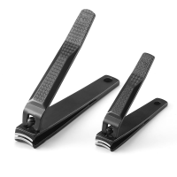Kcasa Kc Nc123 Black Nail Clipper Set Stainless Steel Sharp Cutter Toenail Travel Manicure Pedicure Tools