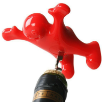 Kcasa Kc Op01 Hot Sale 1pc Funny Happy Man Guy Wine Opener Novelty Bar Tools Wine Cork Bottle Opener Interesting Gifts