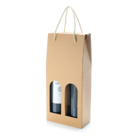 Kcasa Kc Pc03 2 Bottle Corrugated Wine Gift Bag Alcohol Liquor Package Holder Drinks Bottle Carrier