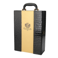 Kcasa Kc Wg03 2 Bottle Wedding Leathern Wine Bottle Gift Box With Wine Opener Pourer Collar