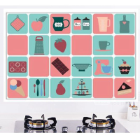 Kcasa Kc Ws013 45 X 75cm Pvc Removable Kitchen Oil Proof Waterproof Wall Sticker Paper Decoration
