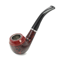 Kcasa Kc Wtp012 Classic Crack Resin Wood Tobacco Pipe Durable Smoking Pipe Cigar Flitter