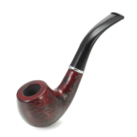 KCASA KC WTP017 Carved Resin Carved Wood Tobacco Pipe Durable Classic Smoking Pipe Cigar Flitter