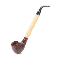 KCASA KC WTP020 Bamboo Resin Wood Tobacco Pipe Durable Classic Smoking Pipe Cigar Flitter