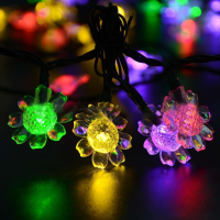 Kcasa Ssl 8 Gardening 7m 50led Solar Panel String Light Sunflower Holiday Christmas Decoration
