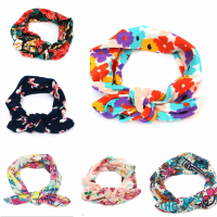 Kids Baby Girl Infant Floral Flower Bow Hair Band Turban Knot Rabbit Headbrand Headwear Accessories