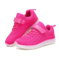 Kids Light Up Led Sport Shoes Girls Boys Mesh Sneakers Flash Shoes