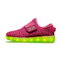 Kids Usb Led Luminous Light Weight Sneakers Light Up Shoes Colorful Flash Shoes