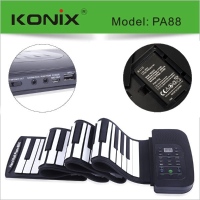 Konix 88 Key Midi Flexible Electronic Roll Up Piano Pa88 With Battery