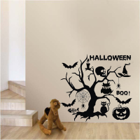 Kst 3 Halloween Magic Tree Pvc Wall Stickers Living Room Bedroom Decoration Wall Stickers