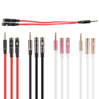 KYIN 1 Male to 2 Female 3.5Mm Earphone Audio Splitter Cable Headset Audio Cable Adapter