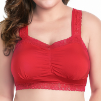 Lace Breathable Wireless Full Cup Yoga Vest Bra