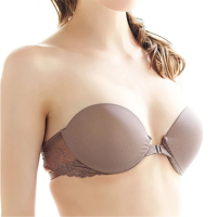 Lace Invisible Criss Cross Front Closure Strapless Thin Bras