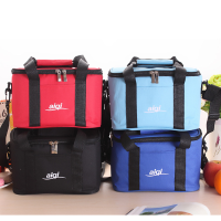 Large Capacity 600d Oxford Lunch Bag Tote Bag Cooler Insulated Handbag Zipper Storage Containers