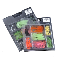 Leo 52pcs Fishing Lures Lead Hooks Soft Bait Set Bass Lure Tackle