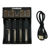 Liitokala Lii 402 Micro Usb Dc 5v 4slots 18650/26650/16340/14500 Battery Charger