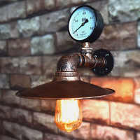 Loft Industrial Vintage Water Pipe Iron Wall Light Warehouse Lamp Restaurant Shop Living Room Decor