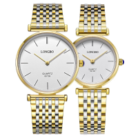 Longbo 8973 Fashion Men Women Quartz Watch Casual Stainless Steel Strap Couple Watch