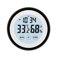 Loskii Dc 006 Mini Indoor Temperature Humidity Monitor Digital Hygrometer Thermometer Touch Screen With Lcd Display Alarm Clock