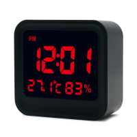 Loskii HC 20 Digital High Accuracy Thermometer Hygrometer Alarm Clock with LCD Screen Display