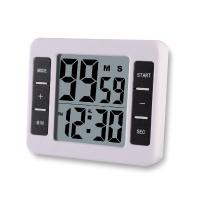Loskii KC 12 Electric Digital Kitchen Timer Multifuntional Cooking Tool Magnetic Backing Stand with Large LCD Display Clock