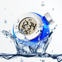Loskii Lt 103 Water Power Digital Alarm Clock Bottle Shape Home Confort Eco Friendly Hydrodynamic Thermometers Weather Station