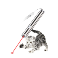Loskii PT 30 Electronic Pet Toys Cat Interactive Training Toy Red Laser Pointer With LED Flashlight