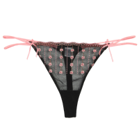 Low Waist Flower Seduction Sexy Embroidery Ladies Thong Panties