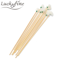 Luckyfine 10pcs Swansdown Earpick Ear Pick Wax Cleaner Removal Tool Bamboo Stick Remover