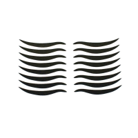 Luckyfine 8 Pairs Black Eyeliner Double Eyelid Sticker Cat's Eyes Liner Tattoo Invisible Makeup