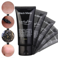 Luckyfine Blackhead Removal Black Mask Peel Off Smoothes Skin Tender Purifying Deep Cleansing 60ml