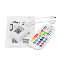 Lustreon 4 Pin Wifi Rgb Led Controller Works With Alexa Echo + 28 Keys Ir Remote Control Dc12v