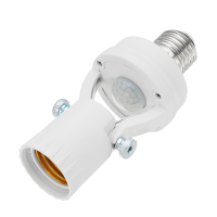Lustreon Ac100 240v 60w E27 To E27 Rotatable Infrared Pir Motion Sensor Bulb Socket Lampholder