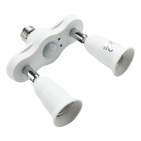 Lustreon Infrared Motion Sensor Adjustable 2 In 1 E27 Bulb Adapter Socket Converter Splitter Ac110 2