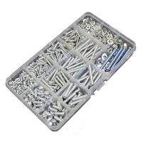 M3 M4 M5 Stainless Steel Phillips Round Head Screws Nuts Flat Washers Assortment Kit 500g