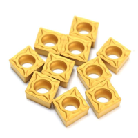 Machifit 10pcs Ccmt060204 Hm Ybc251 Carbide Insert Titanium Coated Carbide Cutter