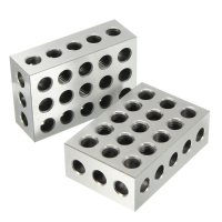 Machifit 2pcs 25x50x75mm Blocks 23 Holes Parallel Clamping Block Milling Tool Precision 0.005Mm