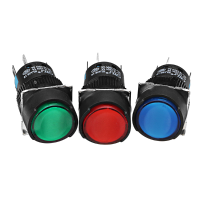 Machifit LAY16 11 DC 12V 16mm Push Button Swith 3 Pin Momentary Switch