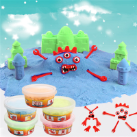 Magic Children DIY Space Sand Kids Play Handmade Colorful Clay Mud Toys w/Mold