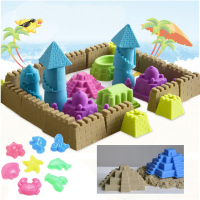 Magic Motion Moving Sand 450g Play Box With Moulds &tray Children Toy Never Dry