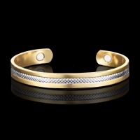 Magnetic 18kl Gold Plated Adjustable Health Healing Women Bracelet